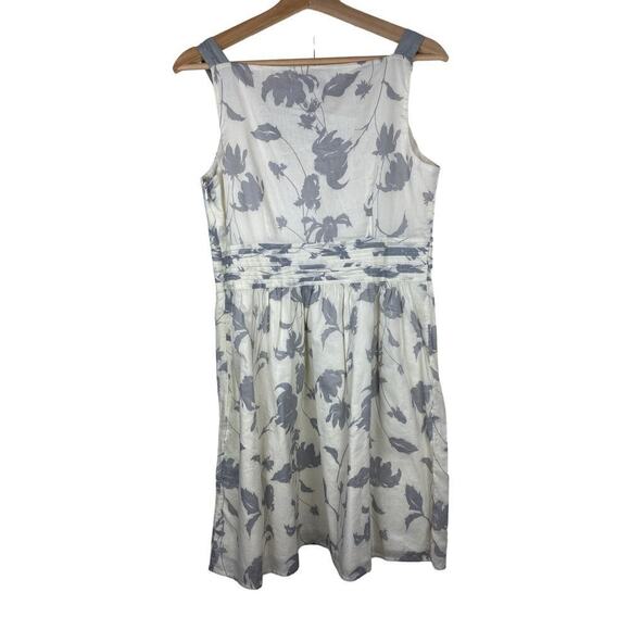 NWT Ann Taylor LOFT Petites 6P Cream Gray Floral Sleeveless Sundress $79 - Picture 10 of 11